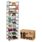 10 Tier Sturdy Stackable Fabric Tall Shoe Rack