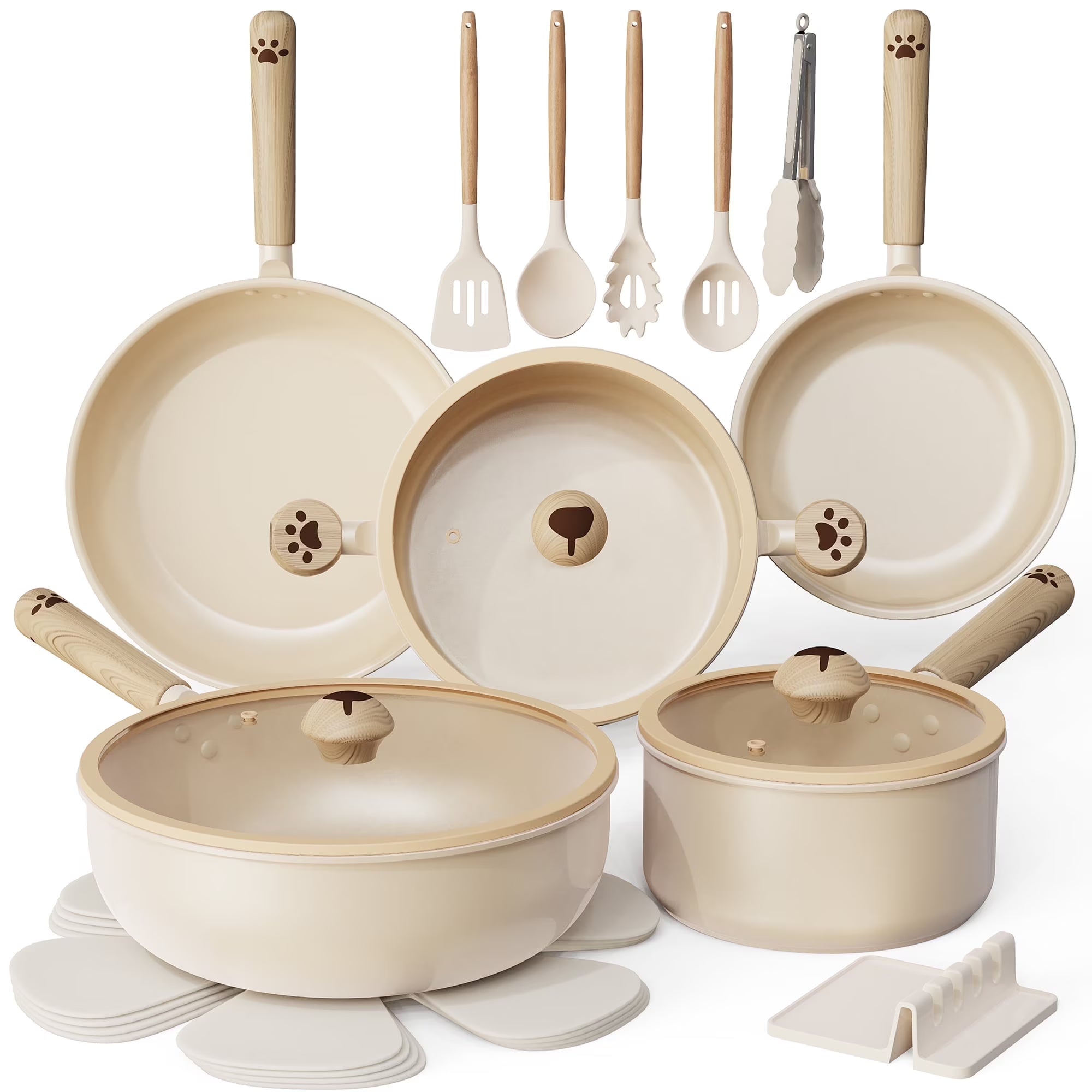 17-Piece Astercook Ceramic Cookware Set