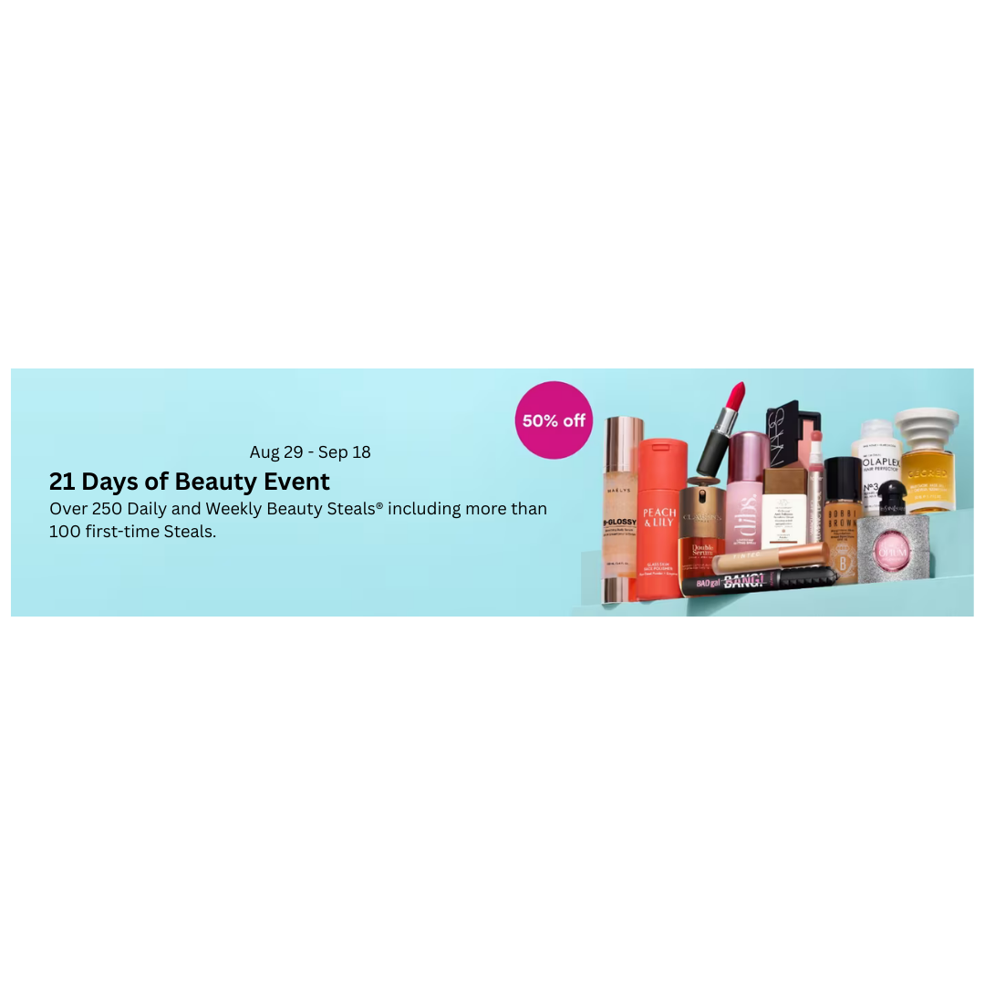21 Days Of Deals: 50% Off Daily Steals At Ulta Beauty