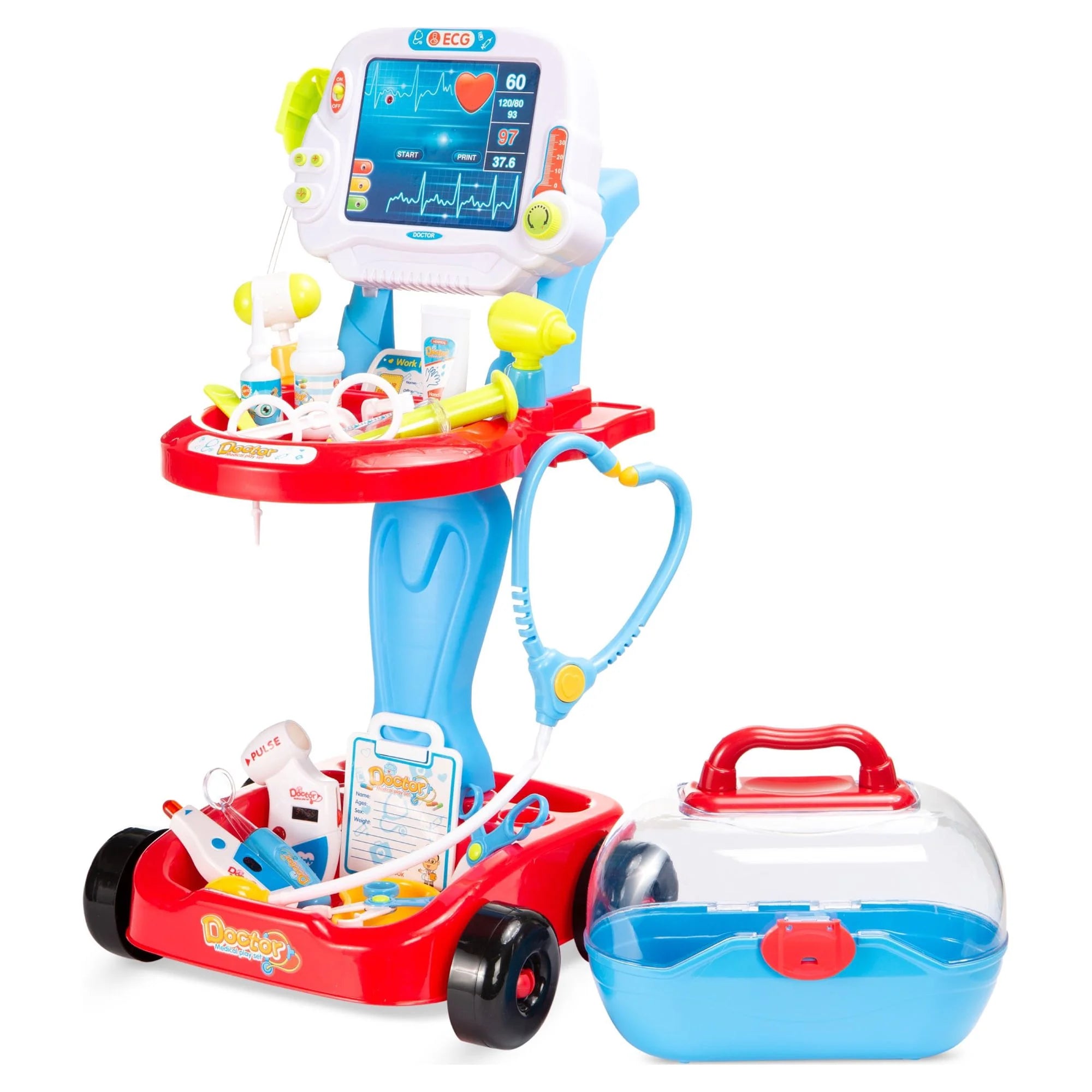 Kids Pretend Medical Station Set with Carrying Case