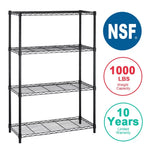 Heavy Duty 4 Shelf Wire Shelving Unit