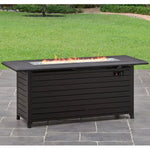 50,000 BTU Propane Gas Stainless Steel and Aluminum Fire Pit Table