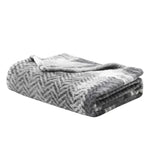 White Plaid Velvet Plush Throw Blanket