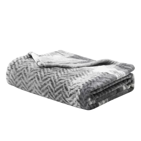 White Plaid Velvet Plush Throw Blanket