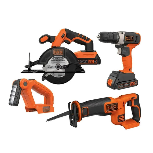 Black & Decker 20 Volt 4 Piece Tool Kit