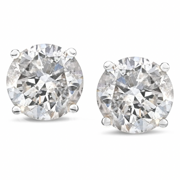 14k Gold 1 CT Diamond Screw Back Stud Earrings