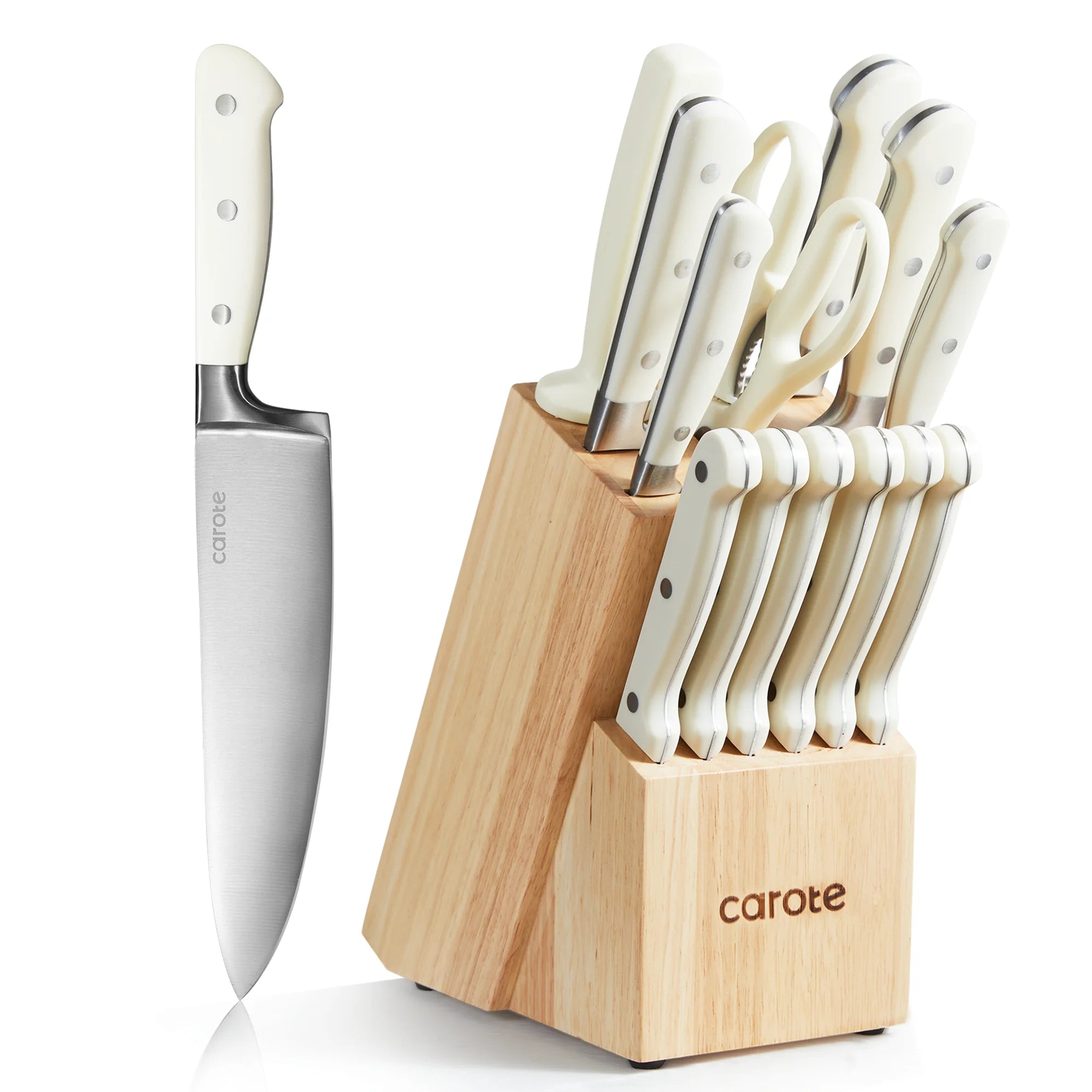 14 Pieces Knife Set with Wooden Block