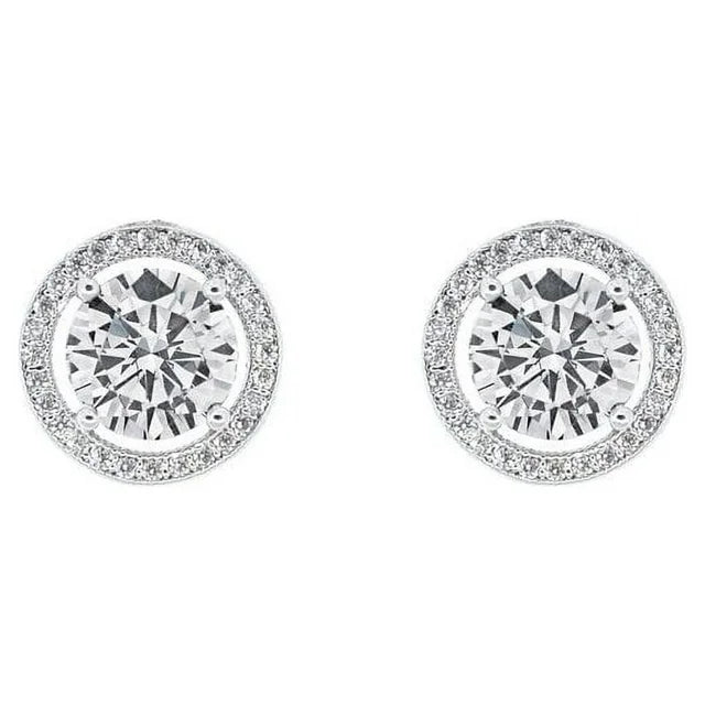 18k Halo Stud Earrings (3 Colors)