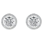 Aretes con halo de 18 k (3 colores)