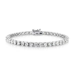 Pulsera de tenis chapada en oro de 18 k con cristales CZ (3 colores)