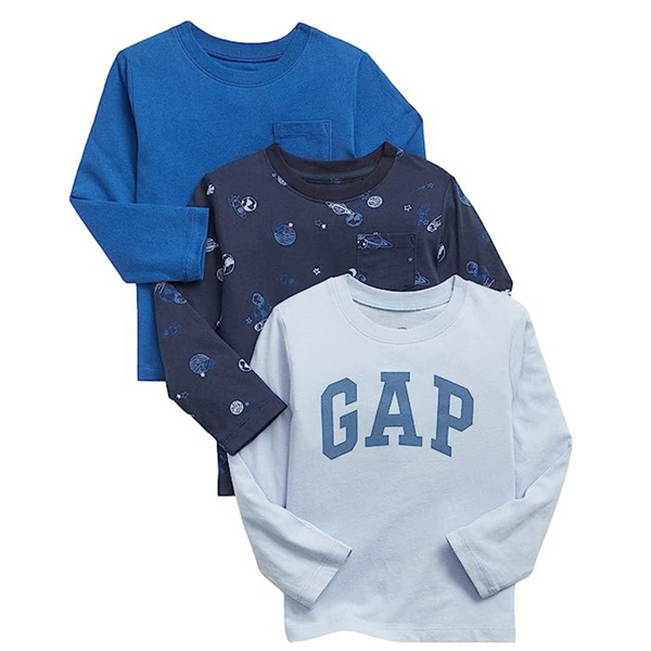 3 GAP Baby Boys Long Sleeve Shirts