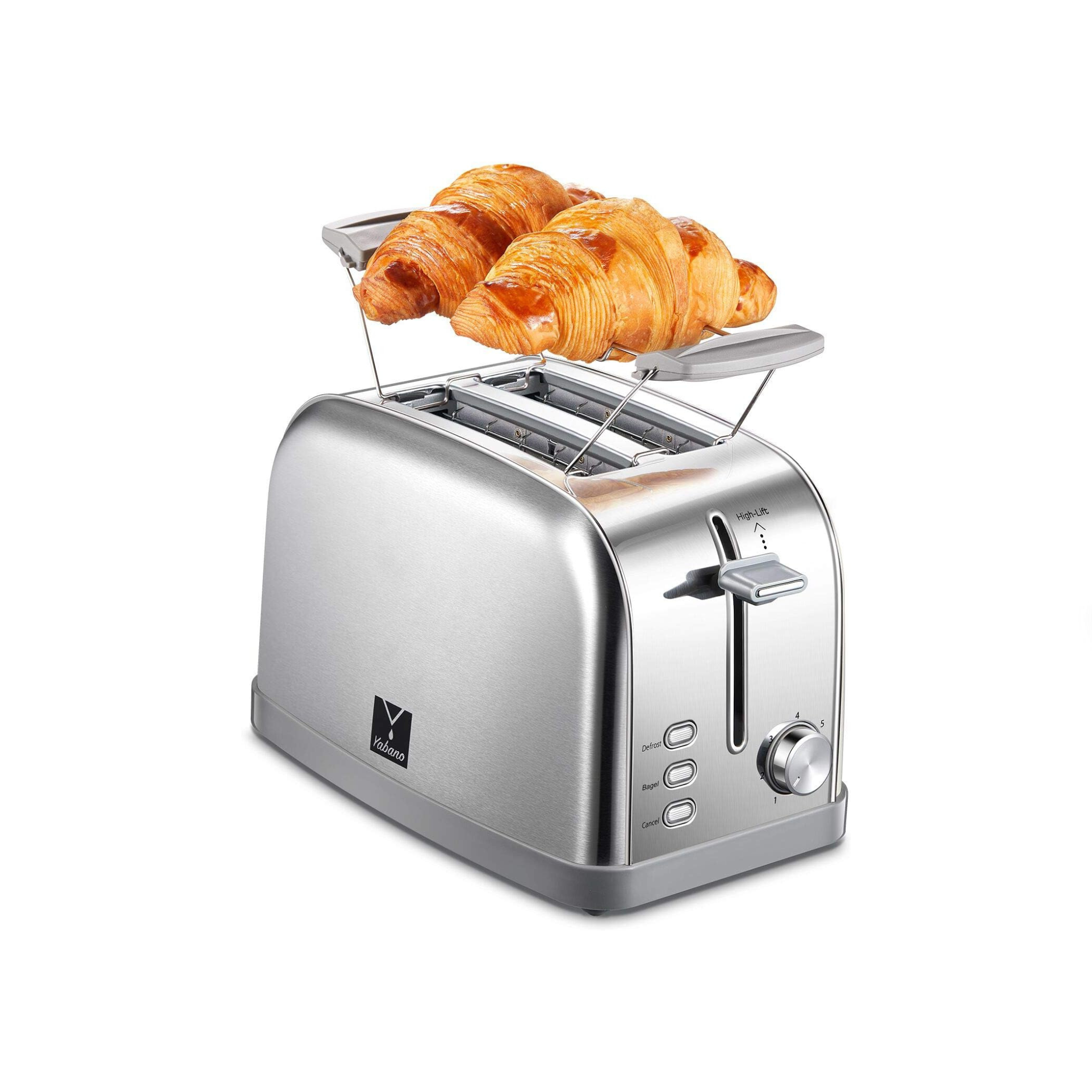 Retro Bagel Stainless Steel 2 Slice Toaster with 7 Bread Shade Setting