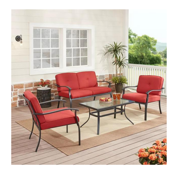 4Piece Outdoor Furniture Patio Conversation Set PzDeals