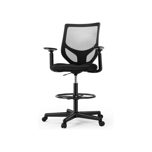 Tall Standing Office Desk Chair with Adjustable Foot Ring