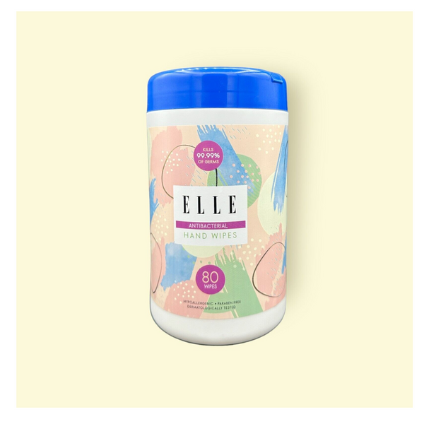 Paquete de 12 80 toallitas antibacterianas para manos Elle