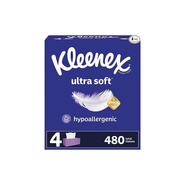 12 Boxes Of Kleenex Ultra Soft Facial Tissues