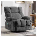 Rocker Recliner Chair with Vibration Massage and Heat (3 Colors)