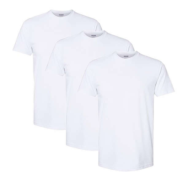 3 Gildan Men's Cotton Stretch TShirts