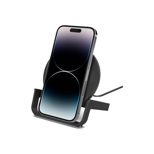 Cargador inalámbrico con soporte de carga rápida de 10 W de Belkin con adaptador de CA