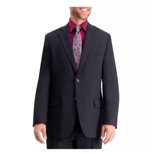 Haggar Men's Travel Performance Heather Twill Tailored Suit Jacket