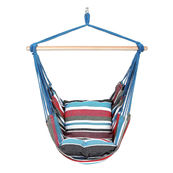 Bliss Hammocks Silla tipo hamaca de poliéster multicolor con esparcidor plegable con pasador