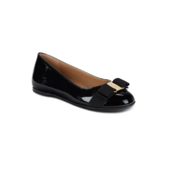 Ferragamo Varina Patent Leather Ballet Flats
