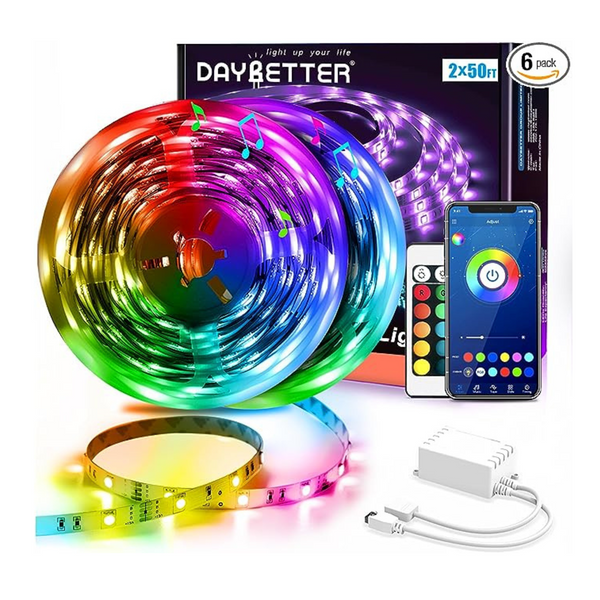 100 Foot Led Strip Lights With Smart App Control Remote