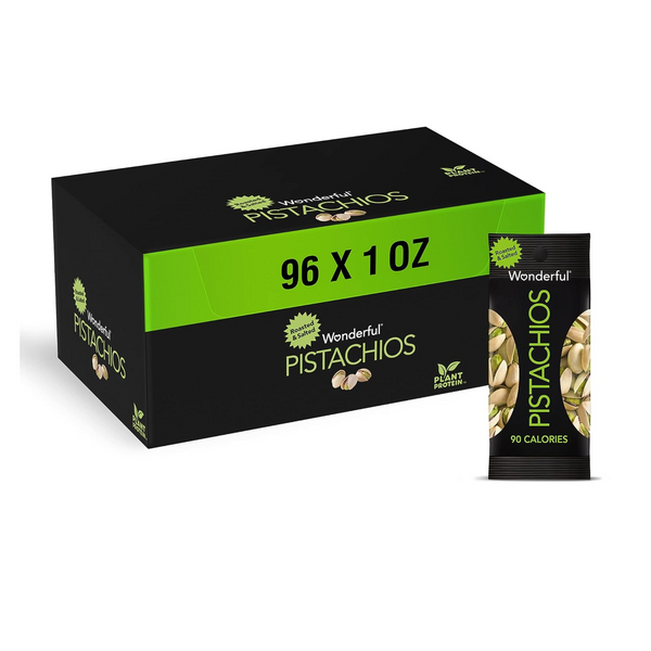 96 Bags Of Roasted and Salted Wonderful Pistachios