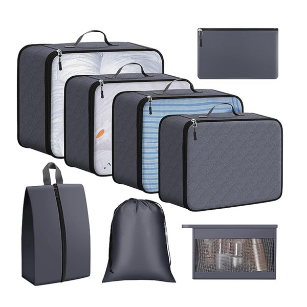 8 Piece Packing Cubes for Suitcases