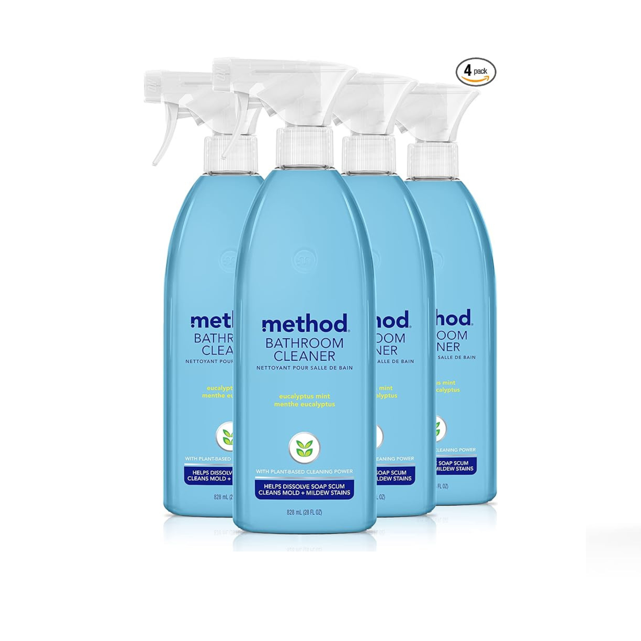 4 Bottles Of Method Bathroom Cleaner
