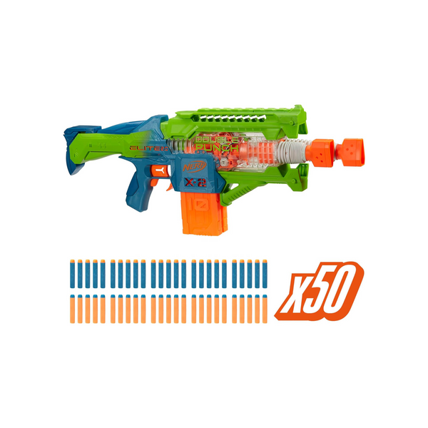 Lanzador de dardos motorizado Nerf Elite 2.0 de doble punzón con 50 dardos Nerf Elite