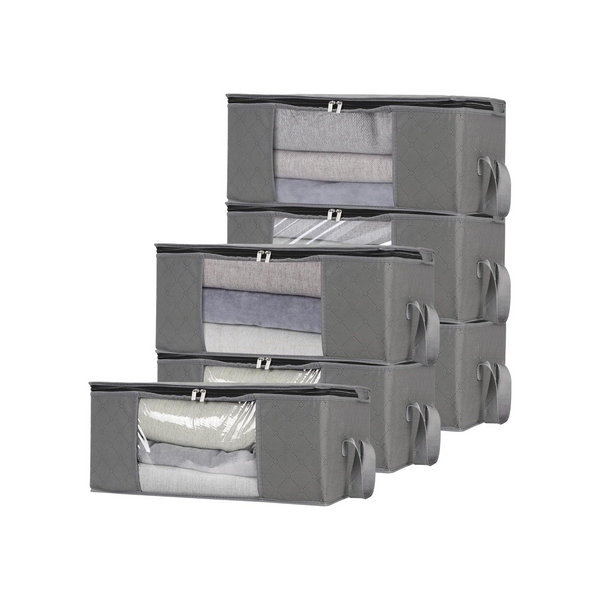 6 Storage Clothes Bins Closet Bags
