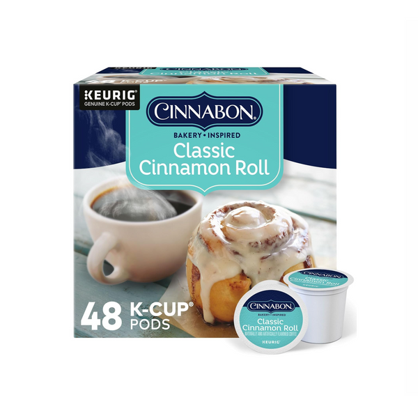 48 Cinnabon Classic Cinnamon Roll Keurig SingleServe KCup Pods