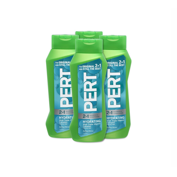 4 Bottles Of 25oz Pert Hydrating 2 In 1 Shampoo Plus Conditioner