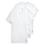 3 Ralph Lauren Men's Slim Fit Cotton V-Neck Undershirts