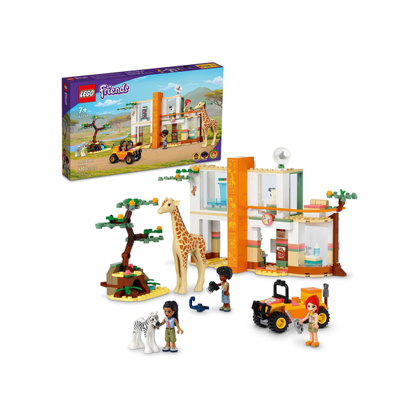Juguete LEGO de Rescate de Vida Silvestre de 430 Piezas con Figuras de Animales de Safari de Cebra y Jirafa
