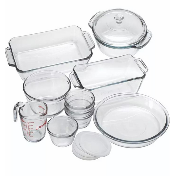Juego de utensilios para hornear Anchor Hocking Oven Basics de 15 piezas y más en oferta
