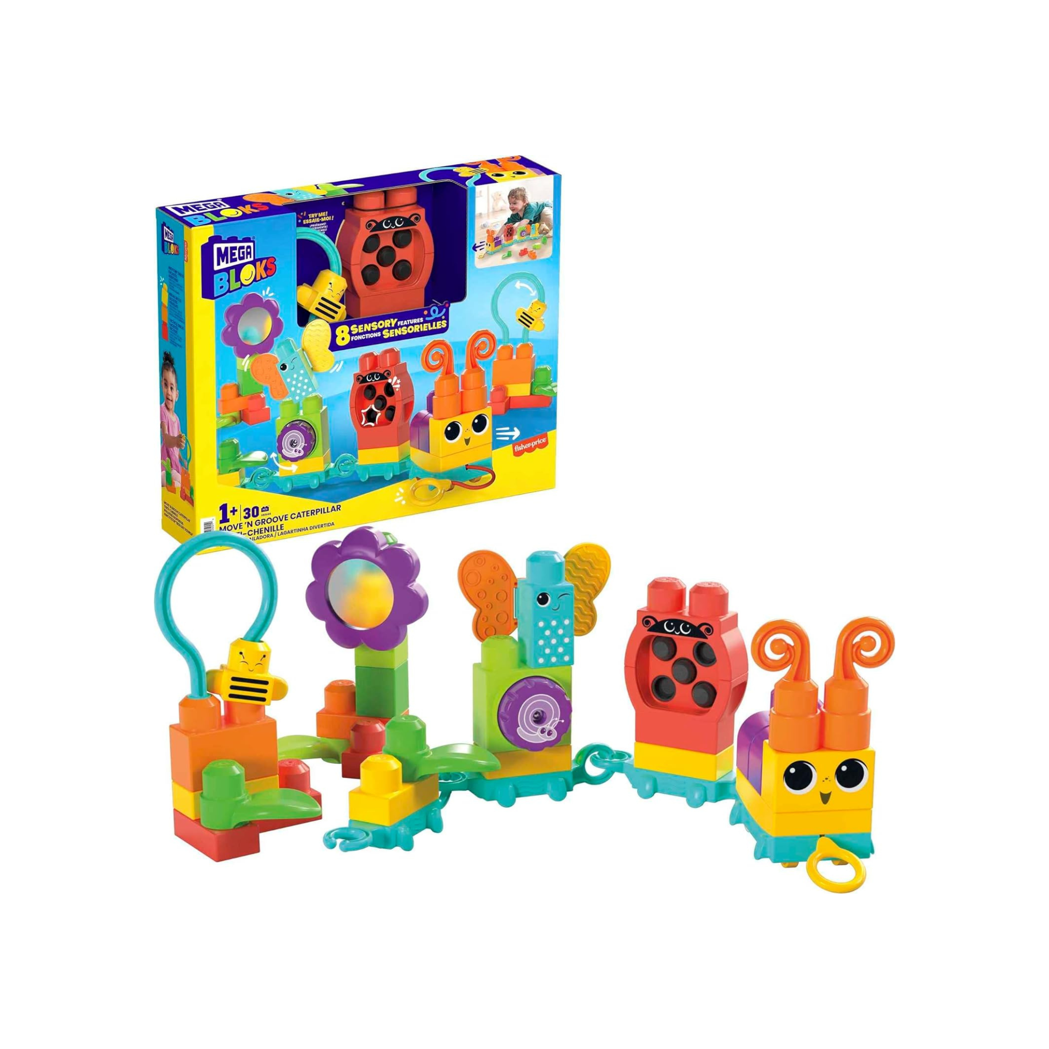Mega Bloks Fisher Price Sensory Building Blocks Toy