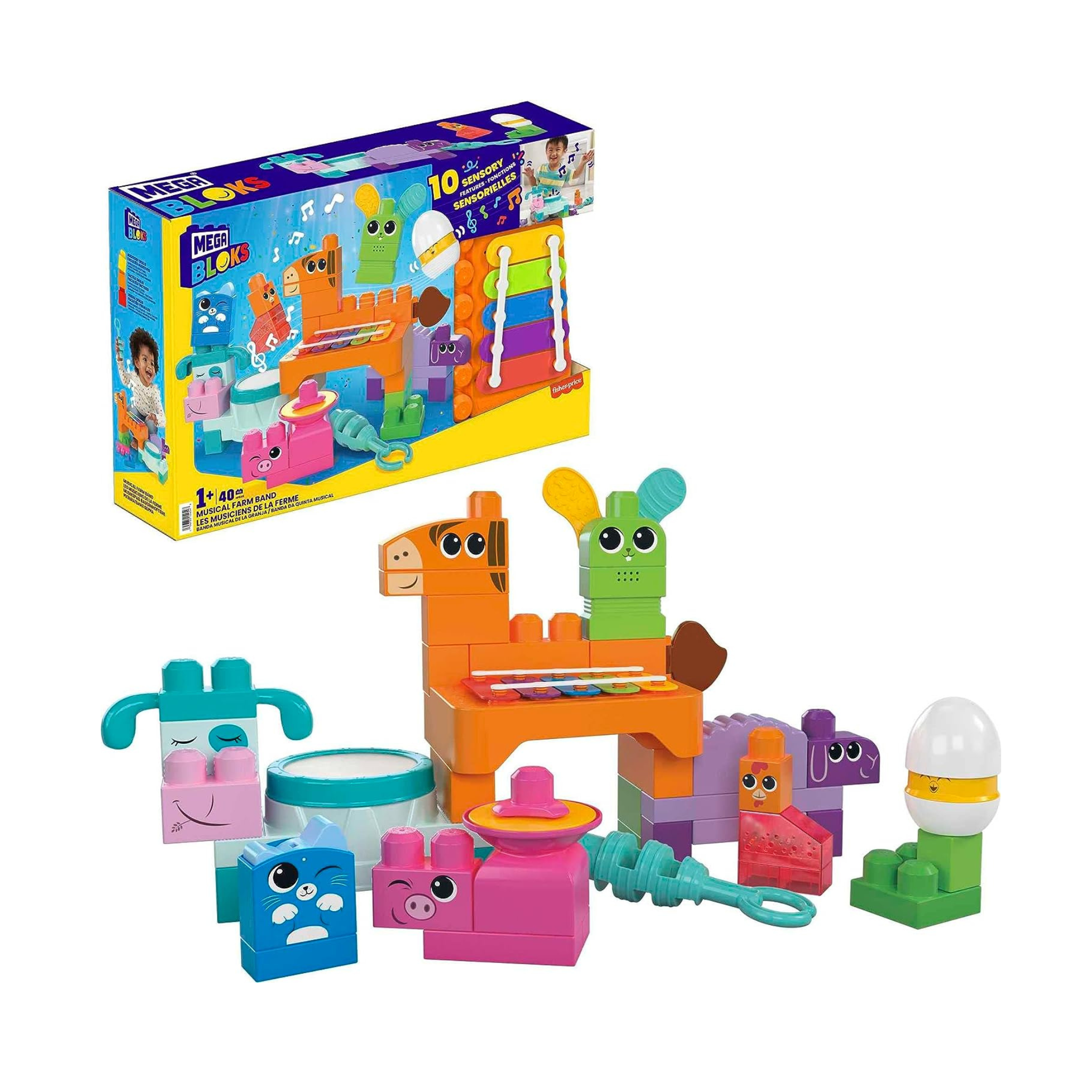 Mega Bloks Fisher Price Sensory Building Toy Playset