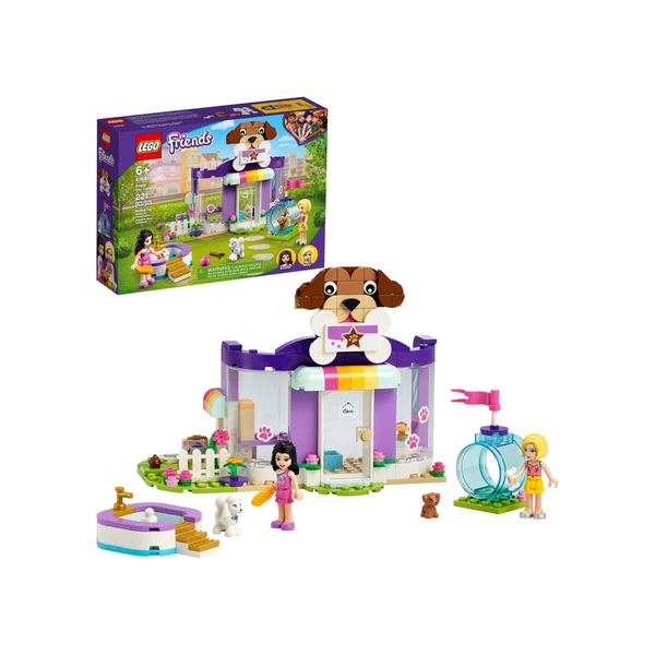 Kit de construcción de guardería para perros Lego Friends de 221 piezas con 2 minimuñecas y 2 perros de juguete