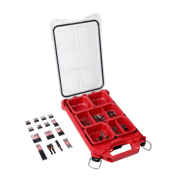 100-Piece Milwaukee Shockwave Steel Screw Driver Bit Set w/ Packout Case