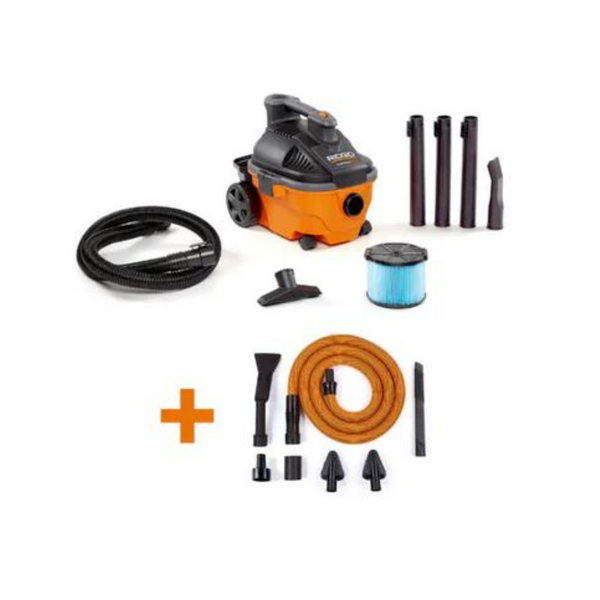 Ridgid 4-Gallon 5.0-Peak HP Portable Wet/Dry Vac w/ Car Cleaning Kit