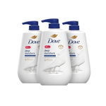 3 Big Bottles Of Dove Body Wash with Pump