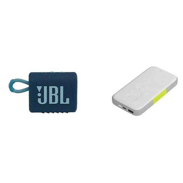 Altavoz portátil Bluetooth JBL Go 3 y banco de energía inalámbrico InfinityLab