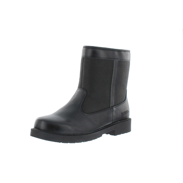 Totes Stadium - Botas de nieve impermeables con forro de piel sintética para hombre