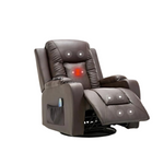 Leather Rocking Recliner with Heated Massage (2 Colors)