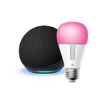 Paquete Echo Dot con bombilla de color inteligente o Echo Pop con bombilla de color inteligente en oferta