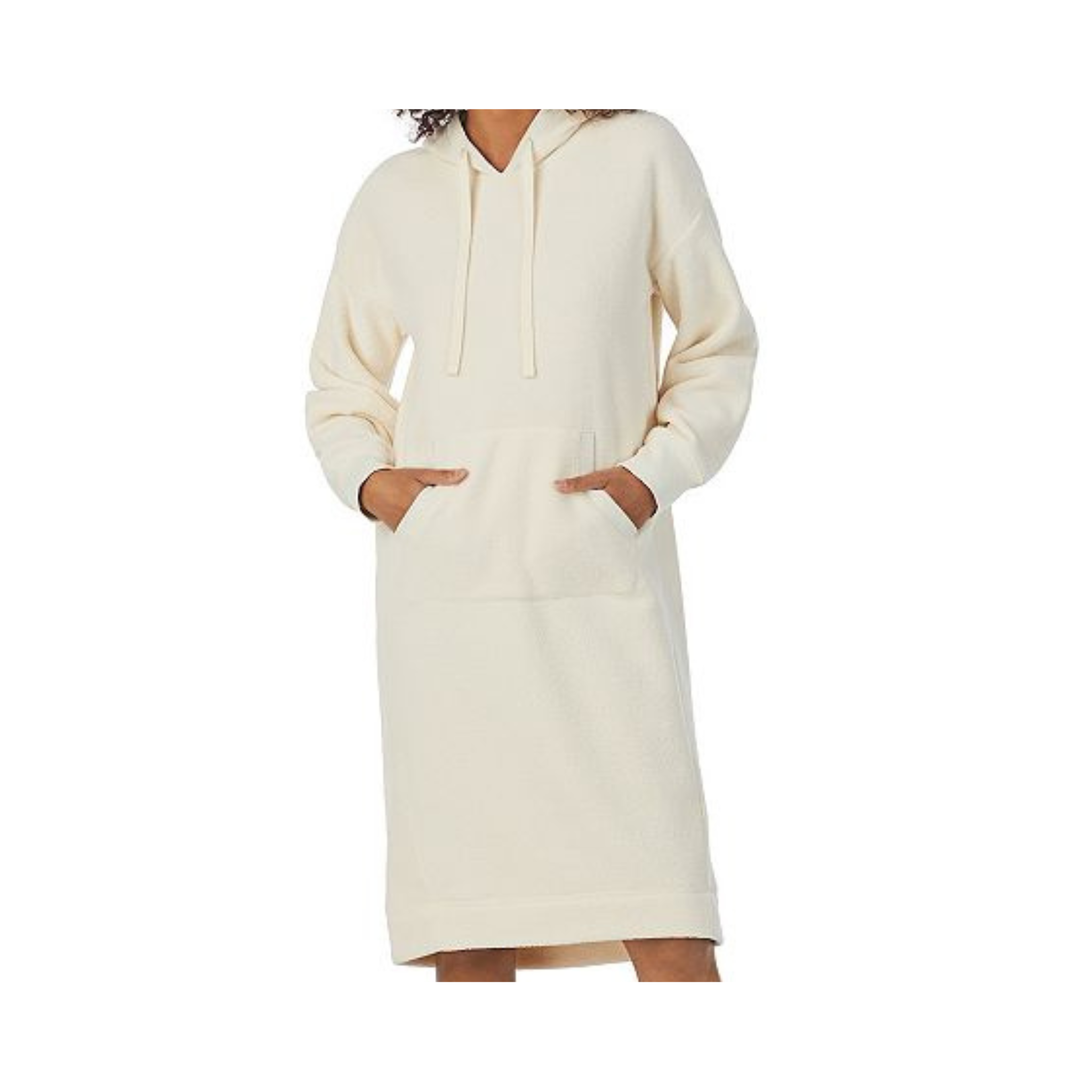 Tumbona midi con capucha y forro polar para mujer (2 colores)