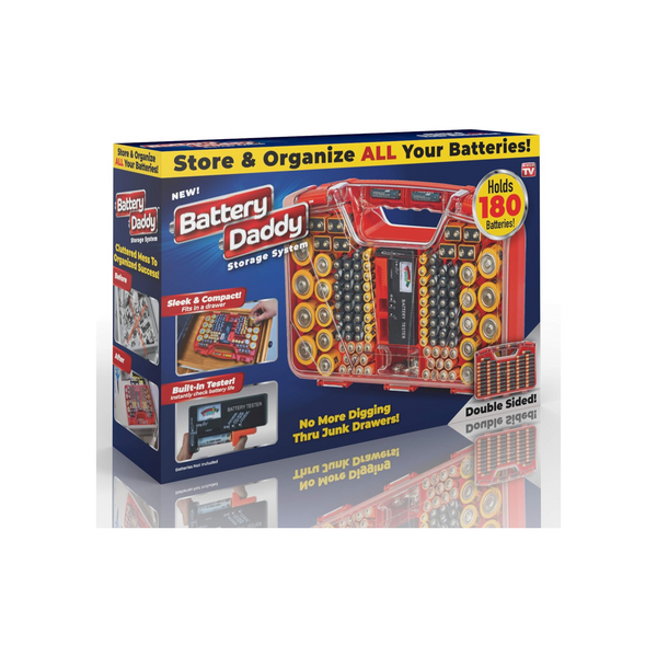 180 Batteries Storage Case w/Tester & Locking Lid