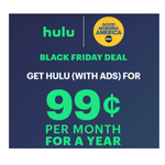 1-Year of Hulu With Ads Subscription